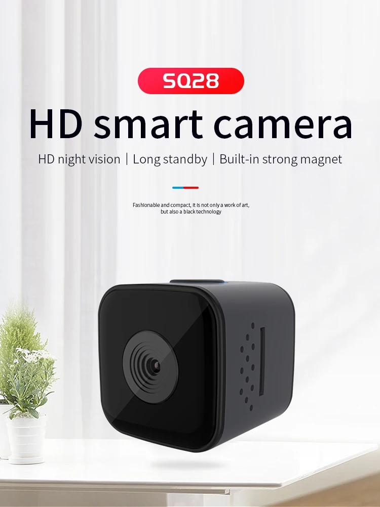 Mini Telecamera 1080P Sq28 Con Copertura Impermeabile Hd Smart Night Vision Telecamera Per Interni Security Remote View Cam Support Tf Card