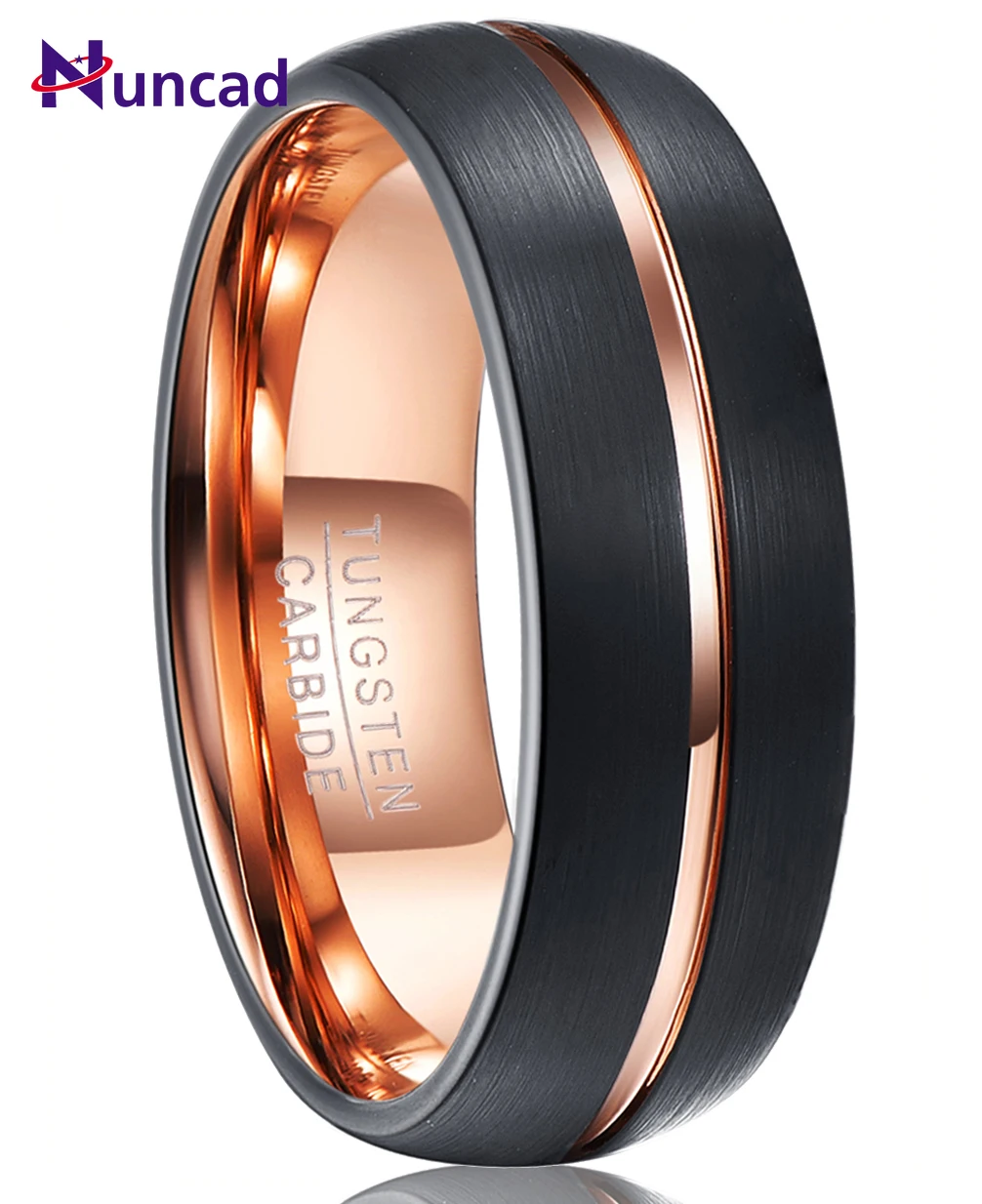 Tungsten Ring Finger Ring Wedding Ring Wedding Rings Nuncad 8mm Tungsten Carbide Rings Comfort Fit Men's Fashion Jewelry Wedding Band Tungsten Steel Ring