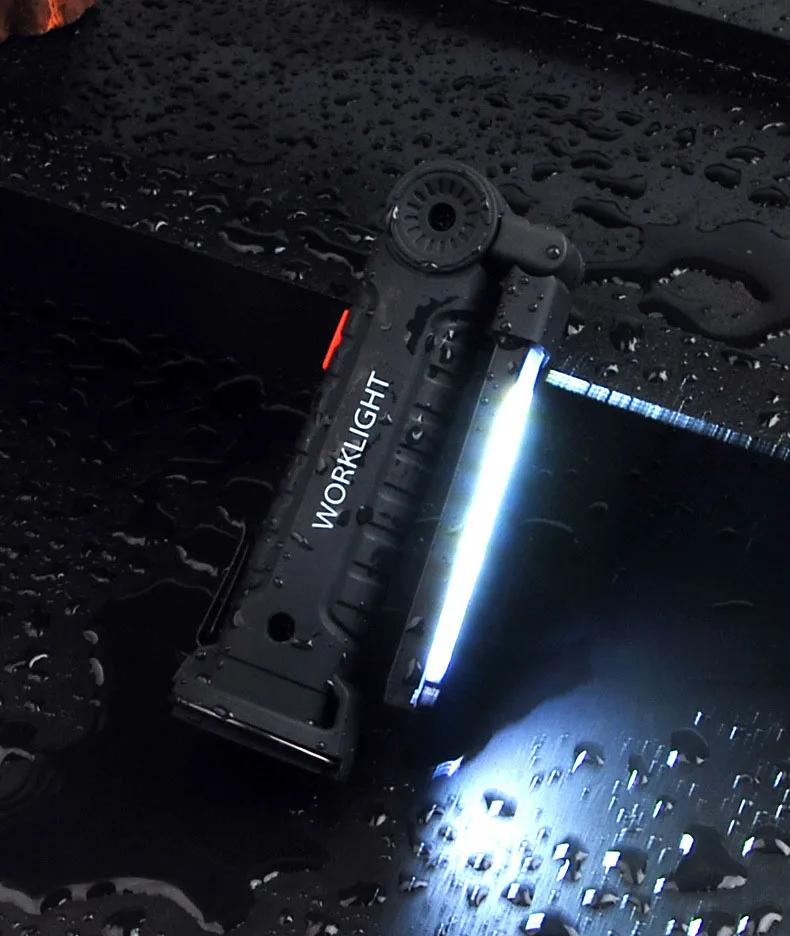 Description Picture 2 of itemLED Flashlight Rechargeable Work Light Hanging Hook Magnetic with Builtin Battery USB Portable Flash Light Camping Repair Torch