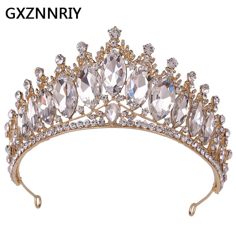 

Fashion Crystal Crown Bridal Wedding Tiaras and Crowns for Women Hair Accessories Rhinestone Hair Jewelry Party Bride Headpiece