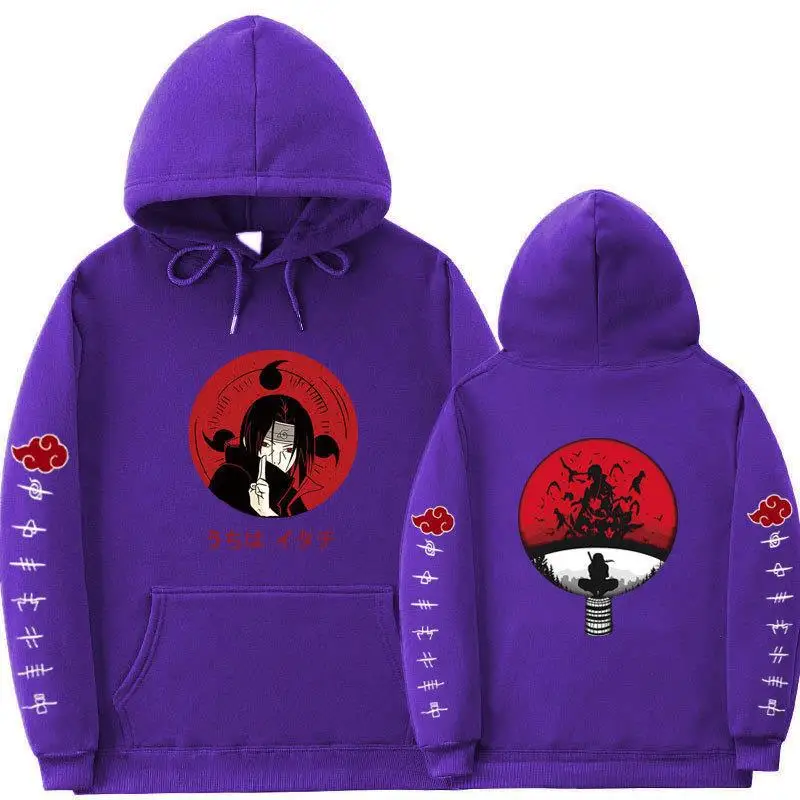 

Spring and Autumn New Naruto Peripheral Tops Coat Autumn and Winter Trendy Brand Teenagers Fleece Hooded Sweatshirt Men