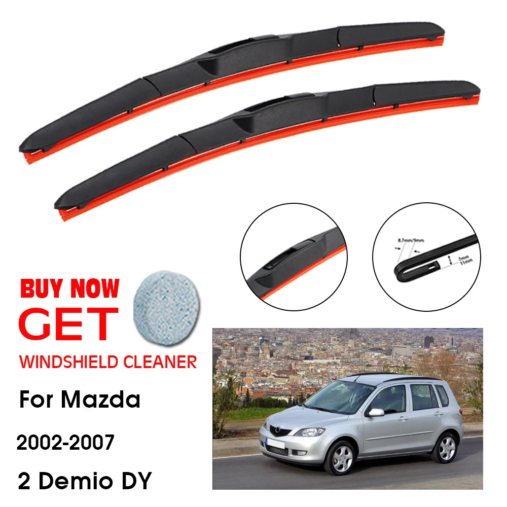 

Car For Mazda 2 Demio DY 24"+16" 2002-2007 Front Window Washer Windscreen Windshield Silica Gel Wiper Blades Accessorie