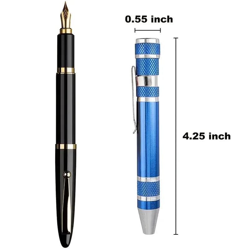 8-in-1 Aluminum Alloy Screwdriver Pen Changeable Bits