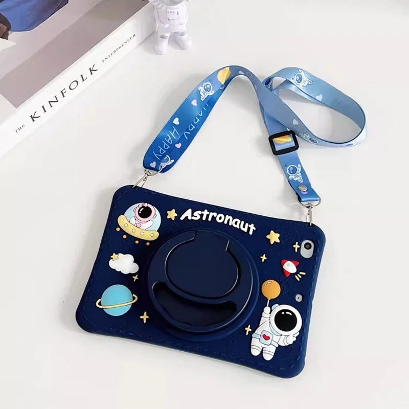 3D Cartoon Silicone Kids Rotating Stand Cover