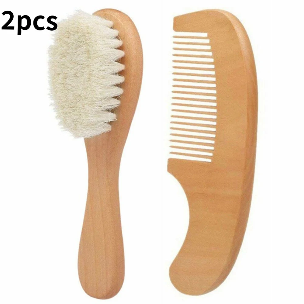 

2 шт./комплект, деревянные щётки для волос, из натуральной шерсти
