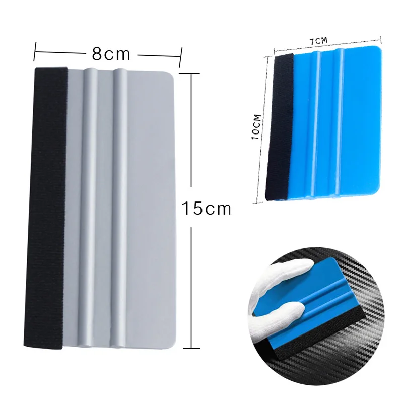 2Pcs Car Vinyl Wrap Felt Squeegee with Replaceable Felts Film Stickers Decals Wallpaper Applicator Scraper Window Tinting Tool 3
