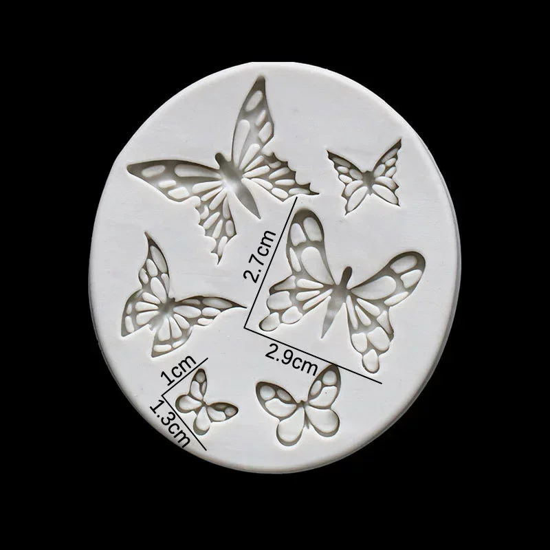 Multi Butterfly Decorative Flower Pattern Fondant Silicone Sugarcraft Wedding Cake Decorating Tools Resin Chocolate Molds
