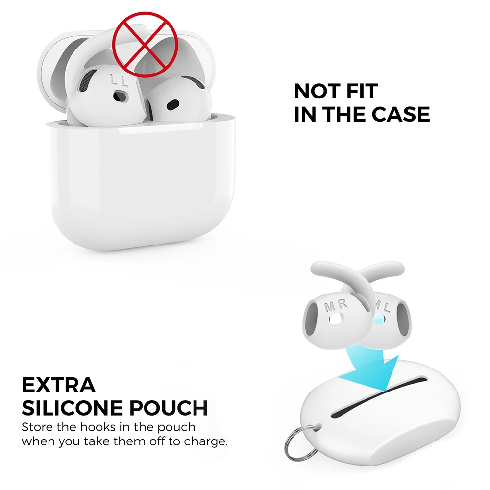 6Pcs Airpods 4 True Wireless Airpods4 2024 TWS headphones Ear Buds Plugs Tips Silicone Sleeves