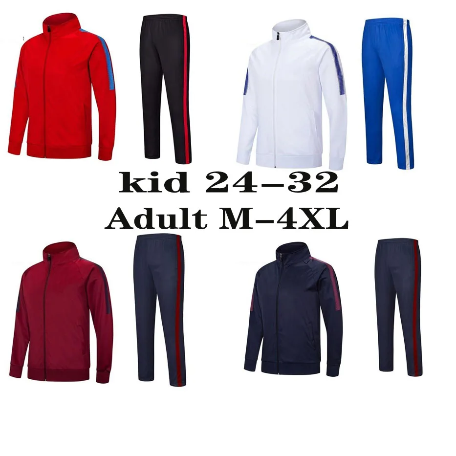 Autumn Winter Football Tracksuits Men Kids Long Sleeve Soccer Jerseys