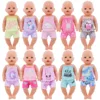 Doll Clothes For 18inch American Doll&43Cm Reborn Doll Cute Cute Cartoon Home Suit Doll Accessories Our Generation Girl's Toys 4