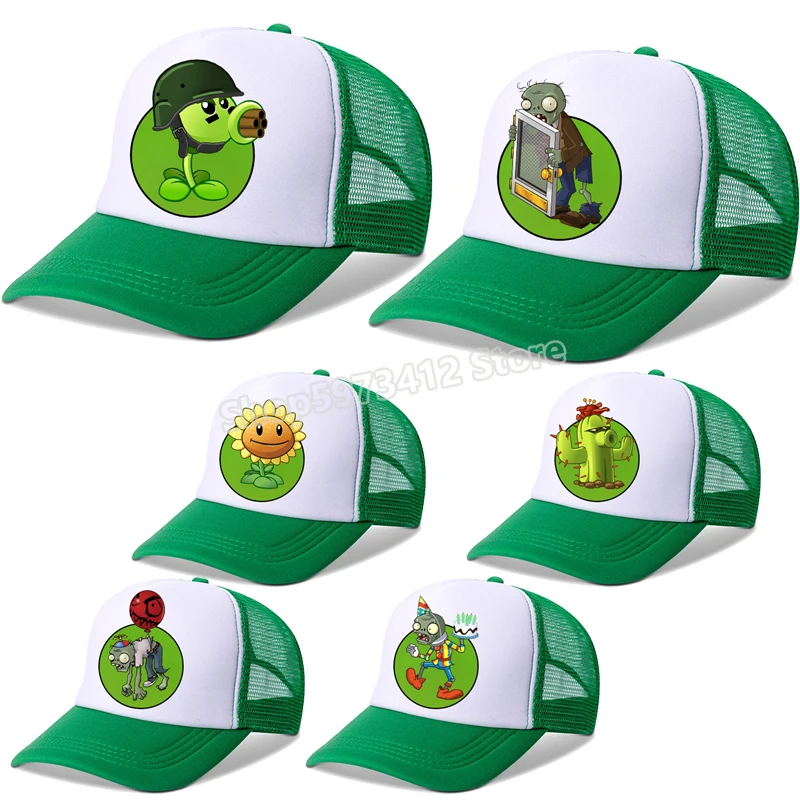 Hot Game Plants Vs. Zombies Berretto Da Baseball Boy Men Hip Hop Dad Hat Adlut Summer Sunhat Cartoon Anime Outdoor Sport Shade Caps