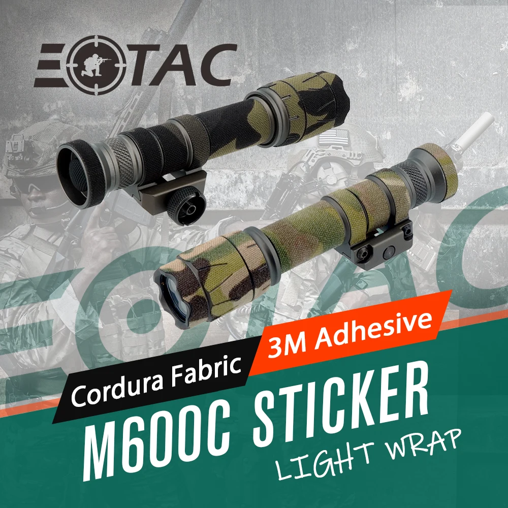 M600C Flashlight Weaponlight Scout Light Wrap BK MC/MC Color Only Sticker No Light
