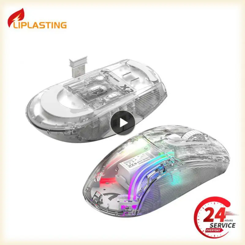 

Attack Shark X2RGB Luminous Wireless Three-Mode Mouse Game Electronic Competition Transparent Mouse
