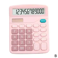 Cute Desktop Calculator with Large LCD Display and Big Buttons - Perfect for Office, Home, and School (Pink)