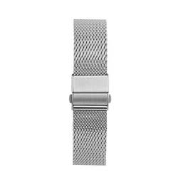 Elegant Milanese Loop Stainless Steel Watch Band with Double Press Folding Buckle - 22mm (Silver)