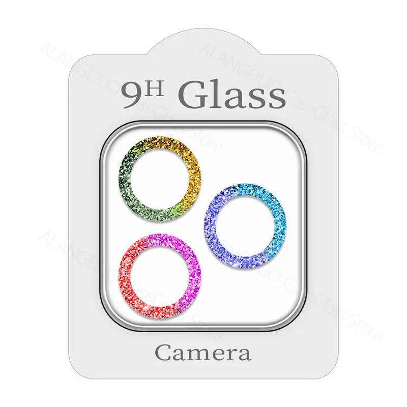 Kameraobjektiv gehärtetes Glas für iPhone 11 12 13 Pro Max Displayschutzfolie für iPhone 12 11 13 Mini Glitter Camera Prote_voghion.com