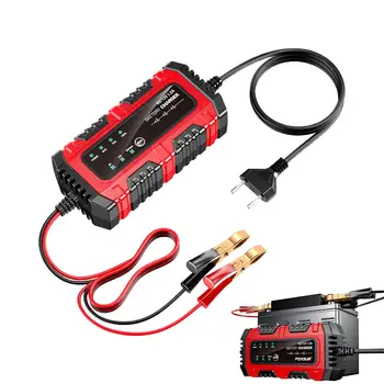 Caricabatterie per Moto 6V/12V, Mantenitore di Carica Automatico, Caricatore a Corrente Continua per Batterie Auto, Barca, Camper, Camion, Tosaerba, Golf