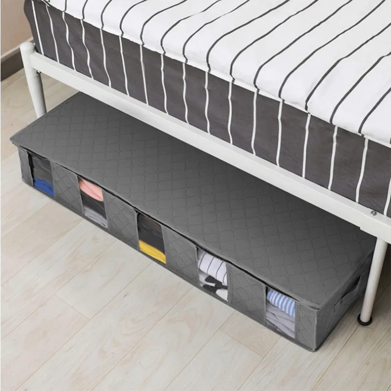 Non-Woven bags to store clothes blanket storage bag nordic quilt bag Clothes storage box Under Bed Storage T shirt organizer 5