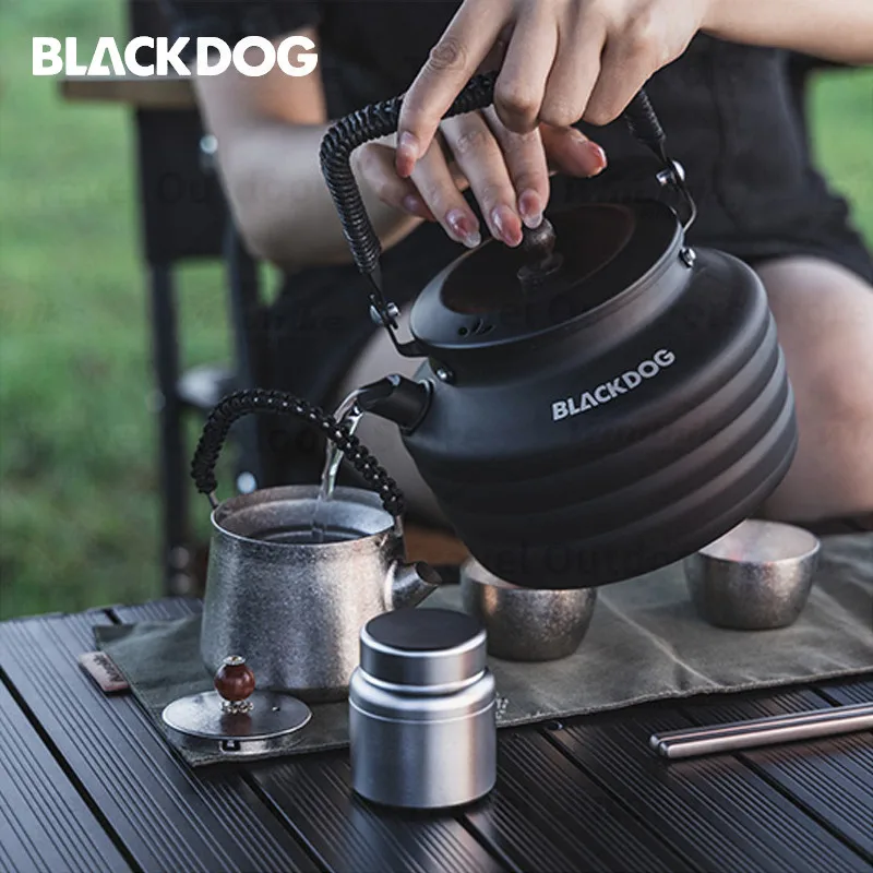 Naturehike BLACKDOG Camping Kettle 1.3L Aluminum Alloy Picnic Pot Portable Teapot Ultralight 230g Boiling Stovetop Coffee Pot