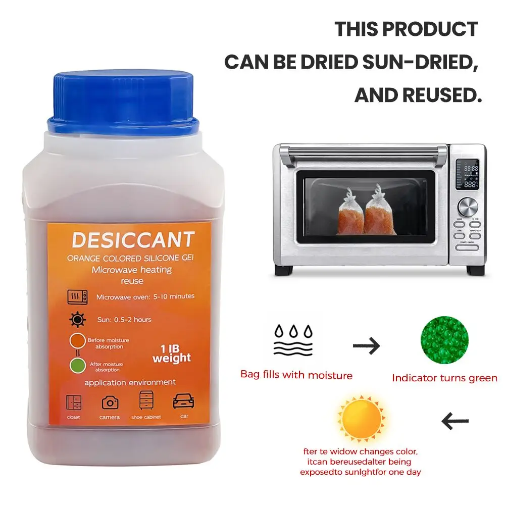 Desiccant reusable silicone moisture absorbing household wardrobe Desiccant Moisture Absorber Dehumidifie 465g+12 empty bag silica gel desiccant moisture absorber bag moisture absorber moisture absorbing bag