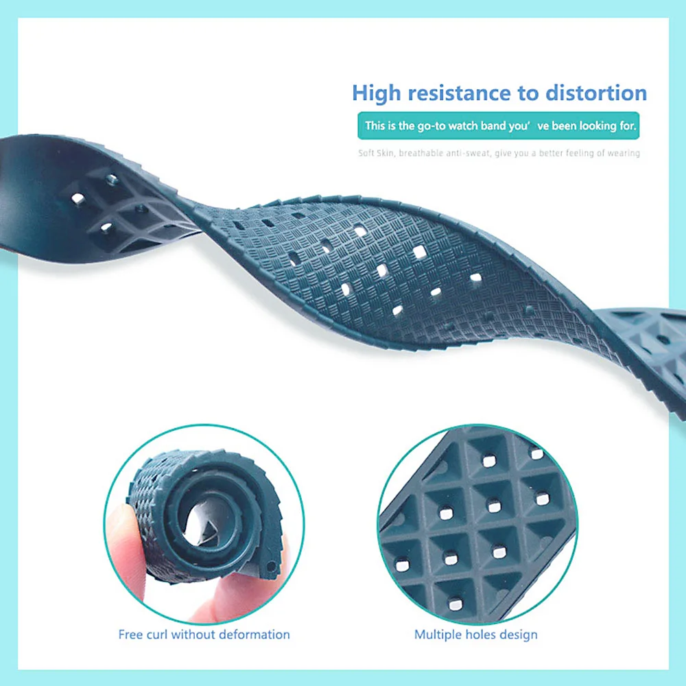 Amzpas Silikon Uhrenarmbänder 3er Set - 18mm, 20mm, 22mm Schnellverschluss