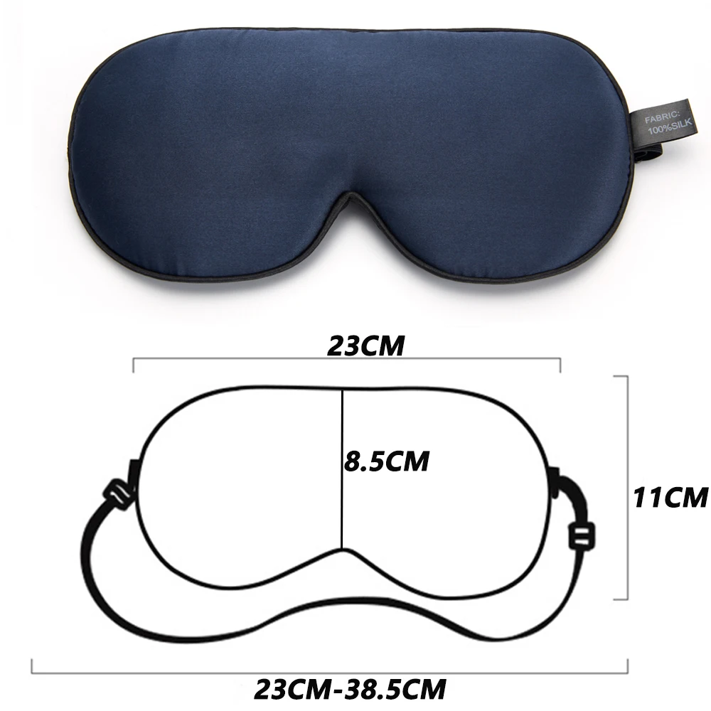 Eye Mask Natural Mulberry Silk Soft Blindfold Smooth Sleeping Aid Eyeshade