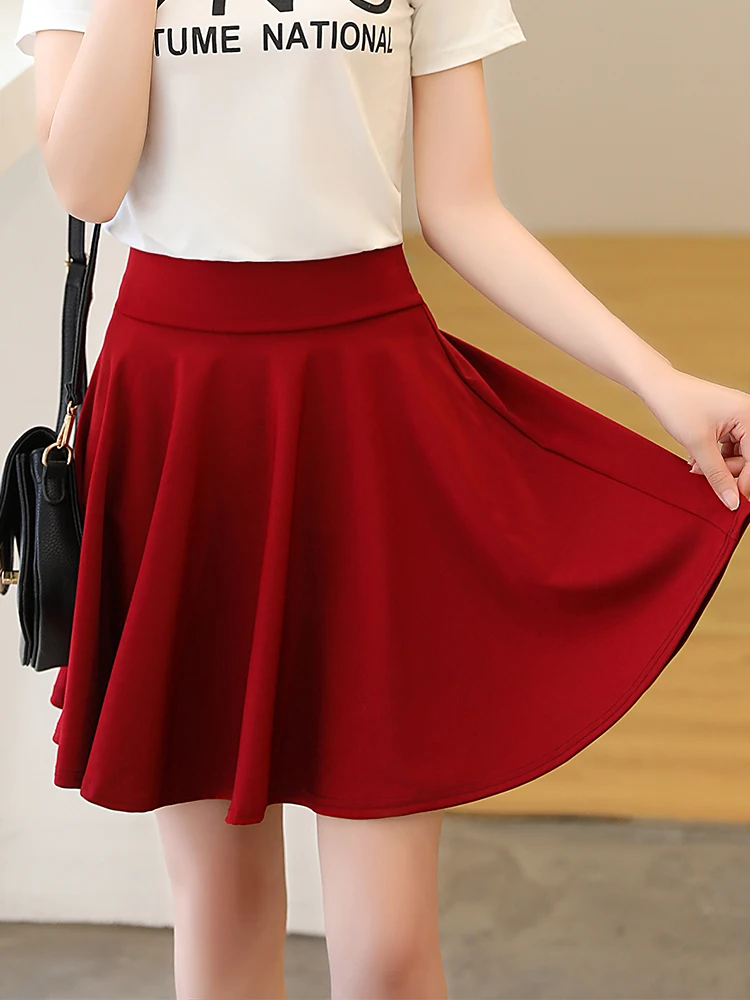 2023 Summer Fashion Shorts Skirts Womens School Korean Style Red Black Mini Aesthetic Pleated High Waist Skirt Female - Image 3