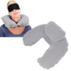 Travel Pillow Blow up Plane Airplane Neck Support Inflatable Hiking U-shaped Grey Airport Car 6