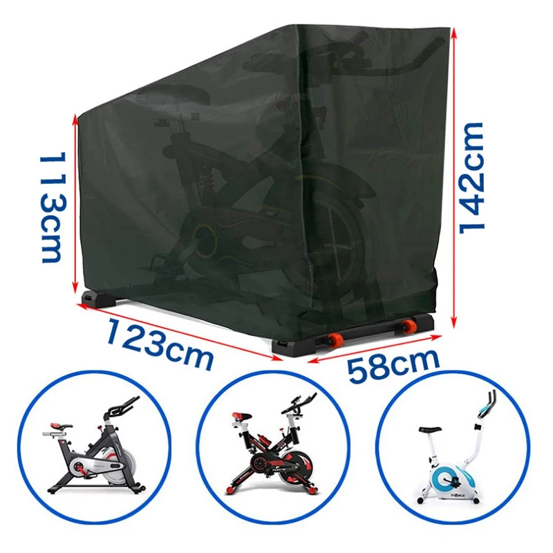 Bike cover exercise stationary bike cover upright indoor cycling protect dustproof/waterproof sun-proof spinning bike cover