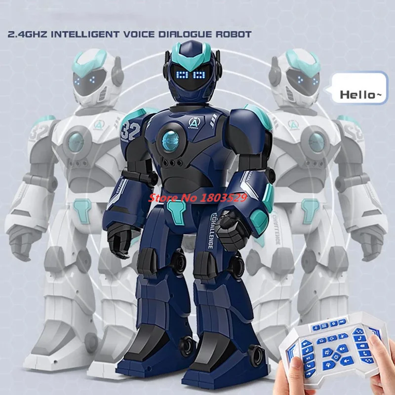 Intelligent Voice Robot Programming Voice Conversation Gesture Induction Interactive Smart Robot Music 2.4G Control 40cm Large