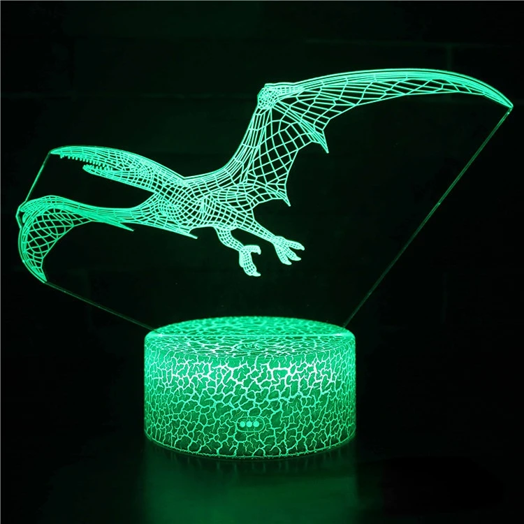 home depot dinosaur light 3D LED Dinosaur Night Lights Colorful Touch Remote Control 7/16 Color Desk Lamp Christmas Gift Visual Light Dragon Series night stand lamps Night Lights