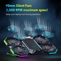 17Inch Gaming Laptop Cooler Six Fan Adjustable Wind Speed Height RGB backlight USB Port Laptop Cooling Pad Notebook Laptop Stand - Image 2