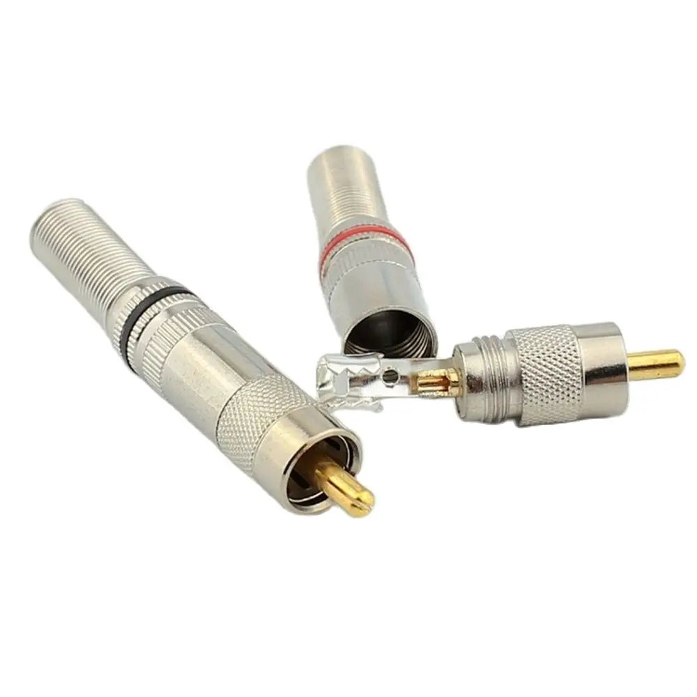 Nanyi - Adattatore per connettore per altoparlante RCA maschio a 2 viti
