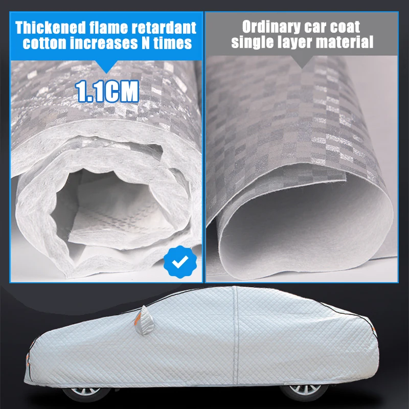 Winter Car Cover Outdoor Cotton Thickened Awning For Car Anti Hail