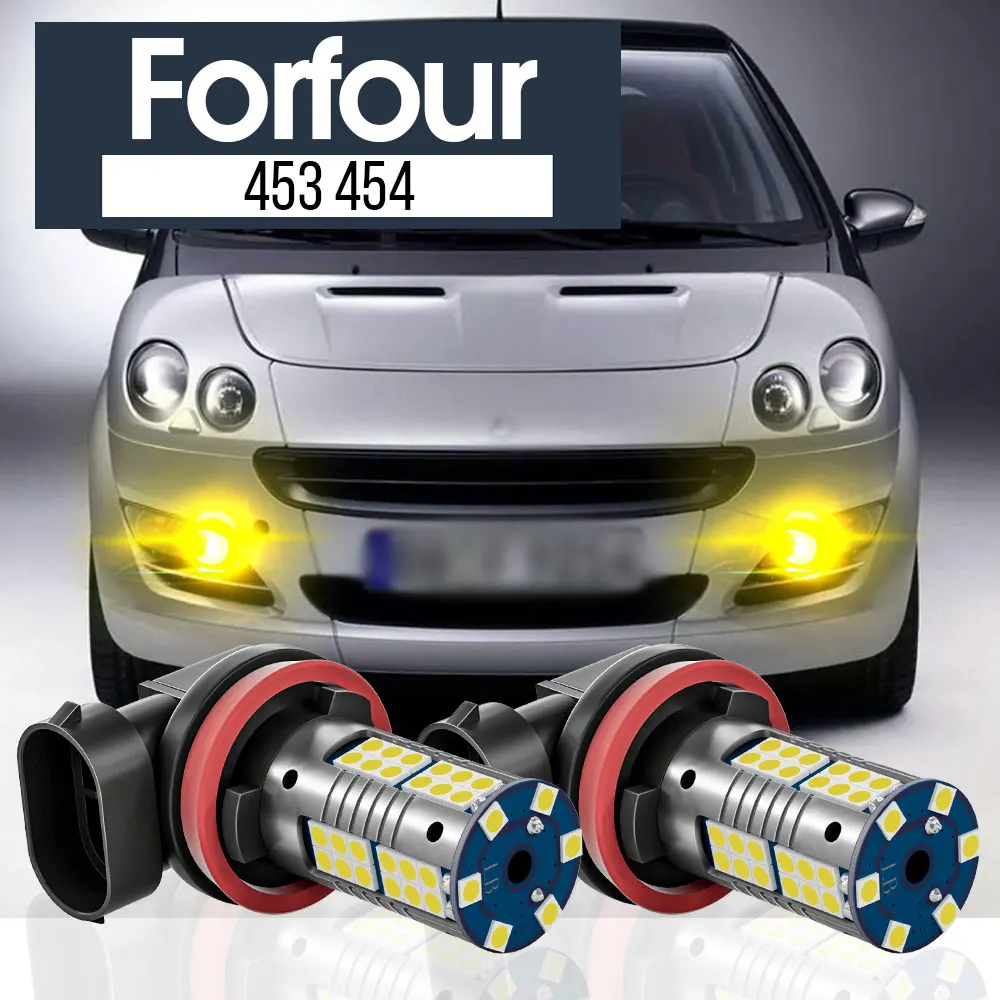 

2pcs LED Fog Light Lamp Blub Canbus Accessories For Smart Forfour MK1 454 MK2 453 2004 2005 2006 2015 2016 2017 2018 2019