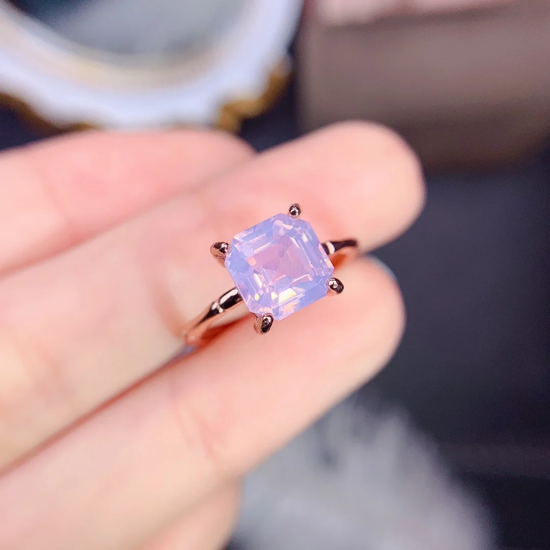 

February Birthstone Ring 925 Silver Natural Amethyst Ring Rose Gold Lavender Amethyst Ring Wedding Gemstone Amethyst Jewelry