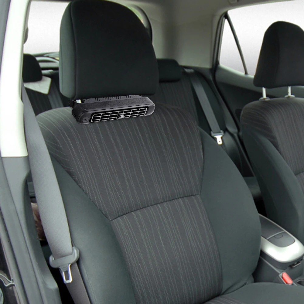 USB Car Fan for Backseat 3 Speeds Portable Car Seat Headrest Fan 5V/2A Ventilation Fan for Mini Cars RVs Sedans