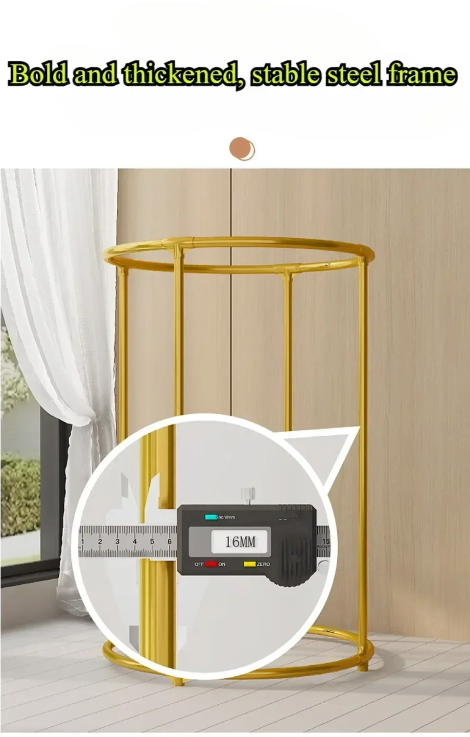 Multifunctional Rotating Circular Drying Rack With Floor Mounted Wheels