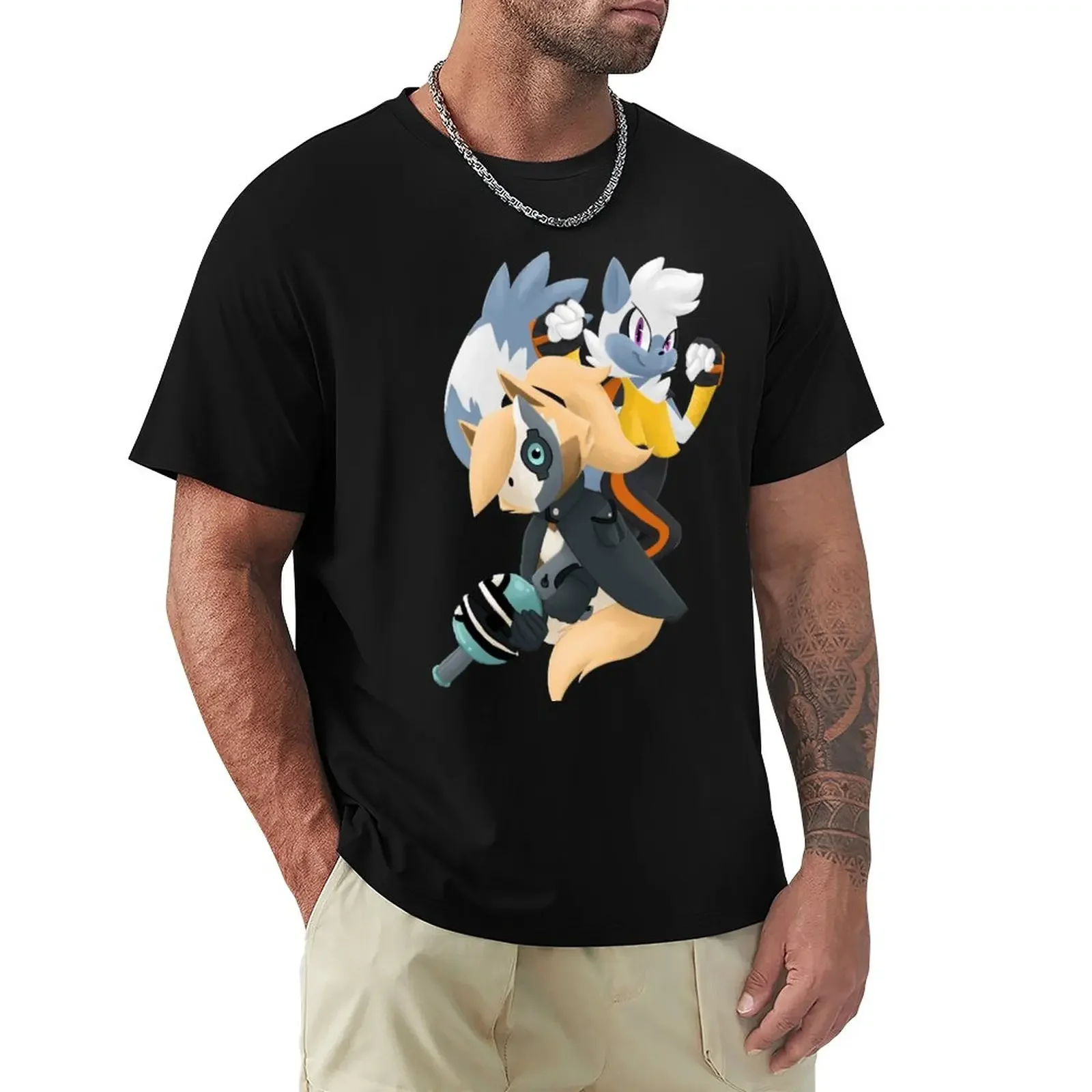 

Tangle and Whipser T-Shirt graphics sports fans anime clothes Men's t-shirt
