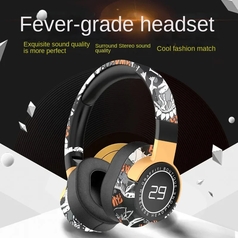 

New SN29 wireless Bluetooth 5.0 headset private model all-inclusive earmuffs foldable retractable sports gaming headphones