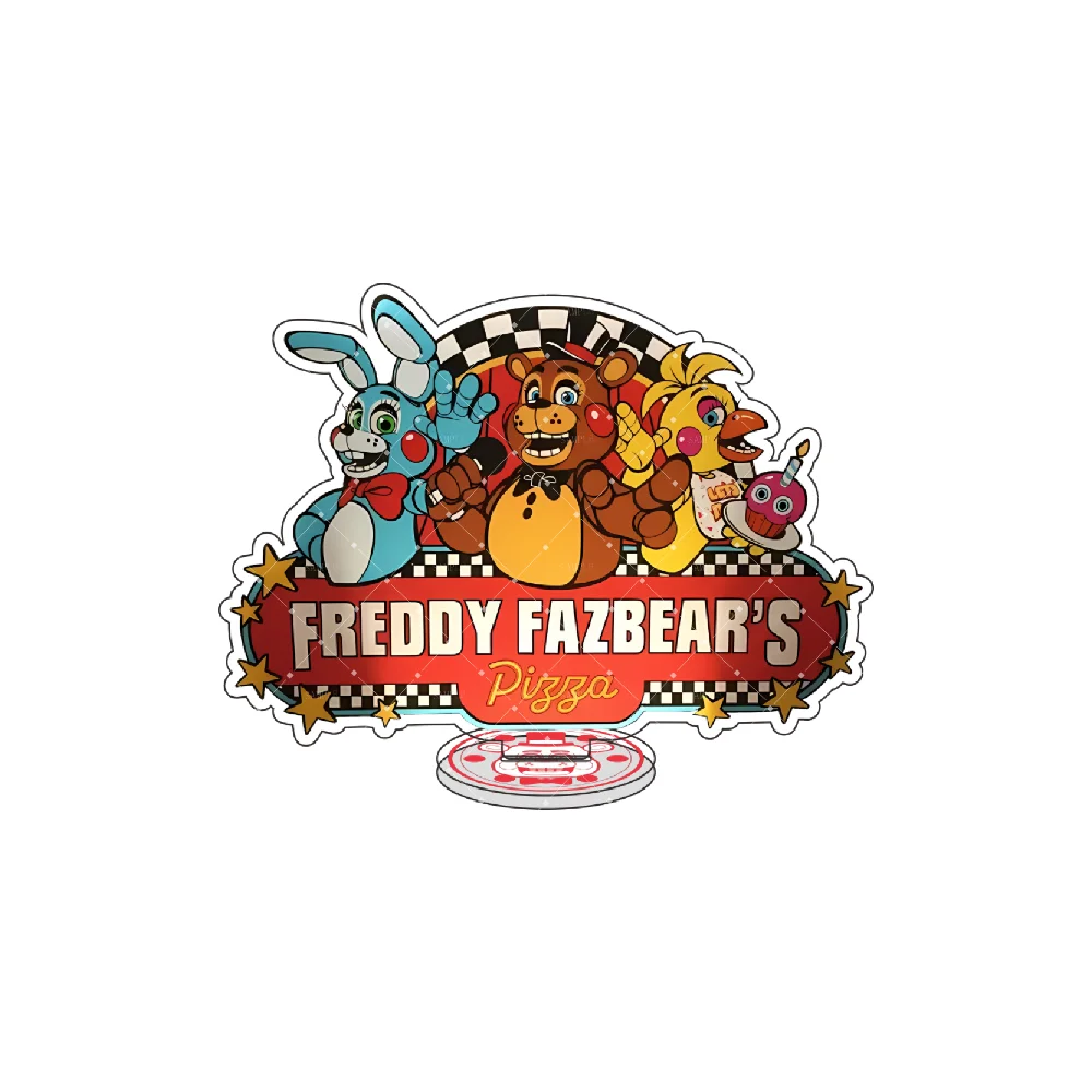 FNaF Acrylic Stand Figure - The Main Cast: Freddy Fazbear & Foxy the Pirate Fox - Unique Christmas Gift & Desk Ornament
