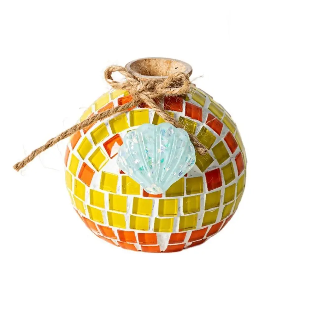 

Mosaic Tiles Handmade Mosaic Vase Wooden Mosaic Bottom Mosaic Art Paste Mosaic Vase Eco friendly Material Package