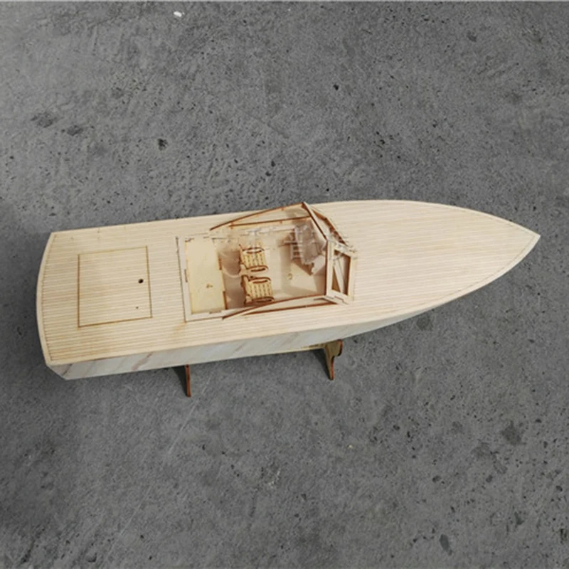 LightningHandmadeWoodenBoatKitPartsDIYRemoteControlYachtModel