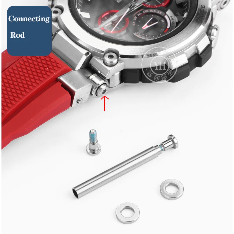 Per G-Shock 5544 Casio Mtg-B1000 Cinturino Di Fissaggio Vite Biella Perno Argento Nero Con Strumenti Accessori Per Orologi B1000