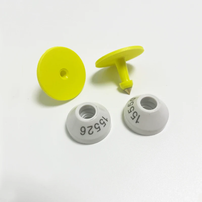 animal ID eartag laser number with chip anti-bite ISO11784 FDXB RFID ear tag for pig swine livestock identify
