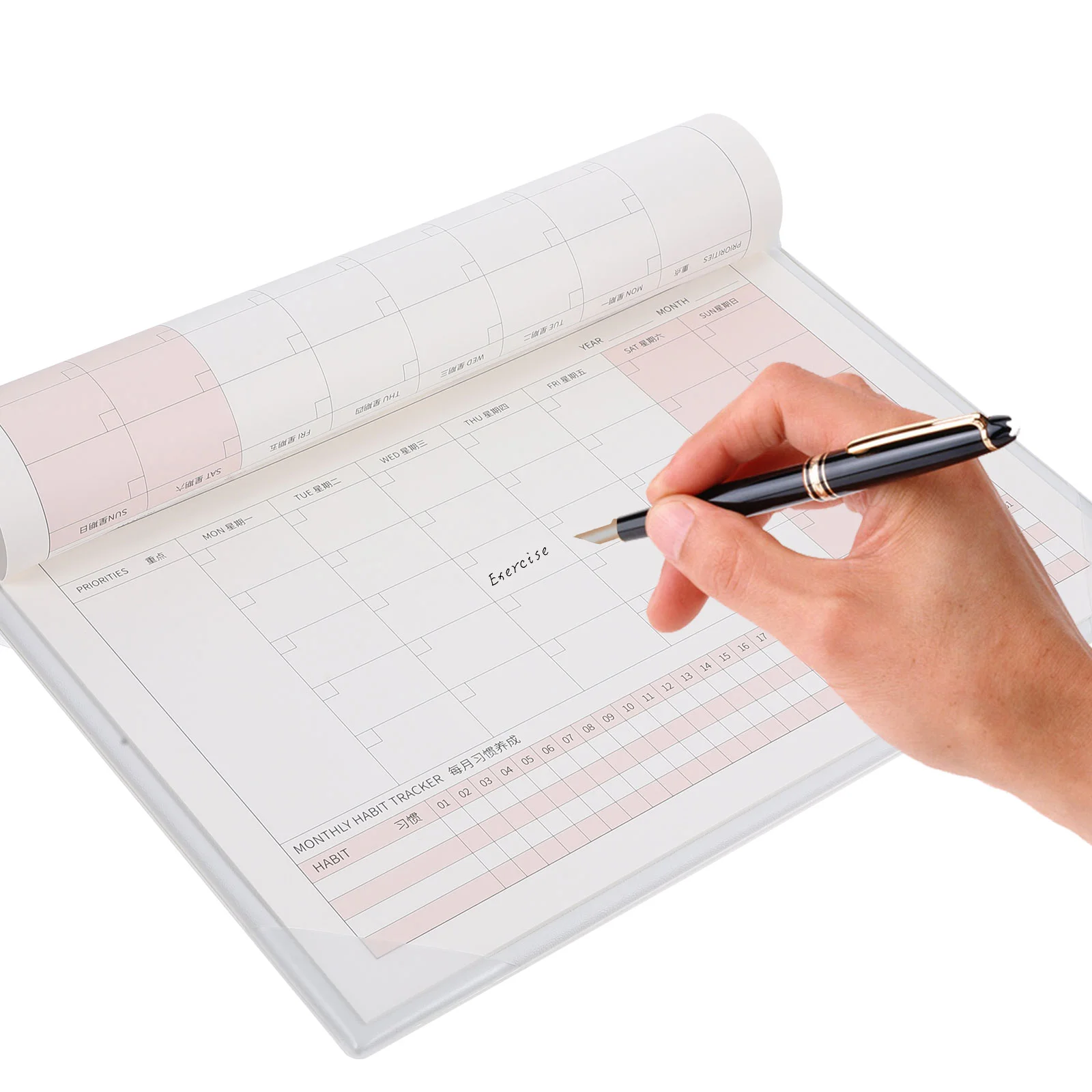 달력 일일 플래너 메모장, 일정 약속 책, 책상 달력, 학생 계획, PVC 크래프트 페이퍼