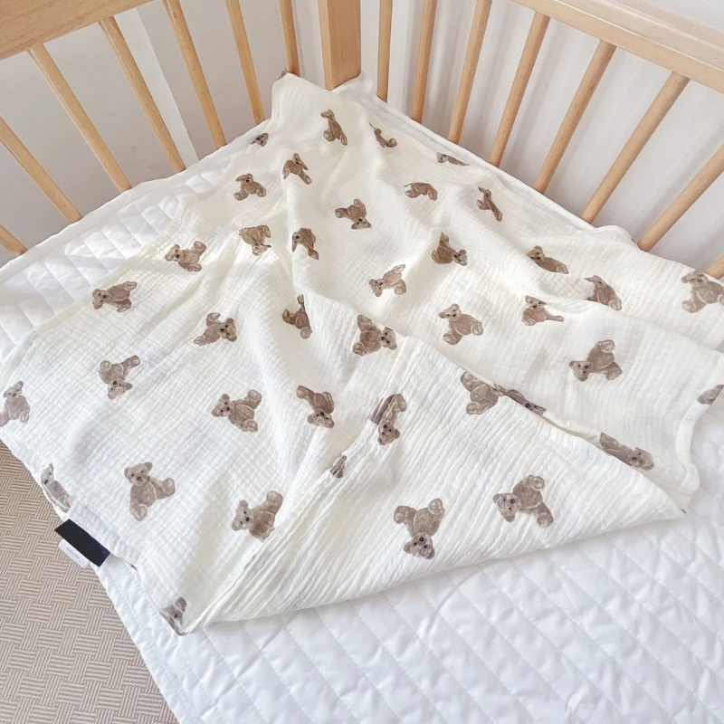 Baby Blanket with 4 Layer Lightweight Cotton Baby Blankets for Boys & Girls Newborn Nursery & Toddler Blanket 70x66cm