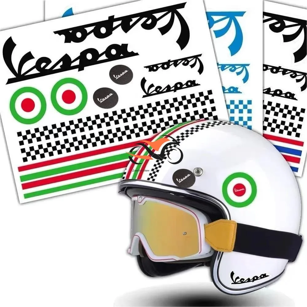 Motorcycle helmet reflective decorative stickers For Vespa gts gtv Spring 50 125 150 200 250 300 300 Sprint new design aluminum motorcycle 12 inch wheel rims for vespa primavera sprint wheels supplier