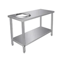 Stainless Steel Fierce Fire Stove Commercial Liquefied Gas Natural Gas Cooktop Hotel Frying Stove Single Double Stove with Rack 2