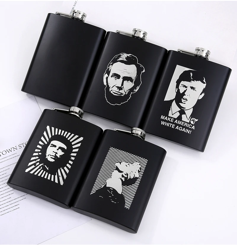 Description Picture 5 of itemMAGA Donald J Trump Souvenir Collectibles Fan Drinking Gift Metal Stainless Steel Hip Flask Flagon Custom LOGO Laser Engraving